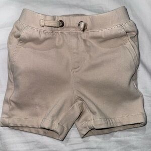 Little Sleepies Tan Bamboo Light Khaki Chino Soft Shorts 12-18 months Baby